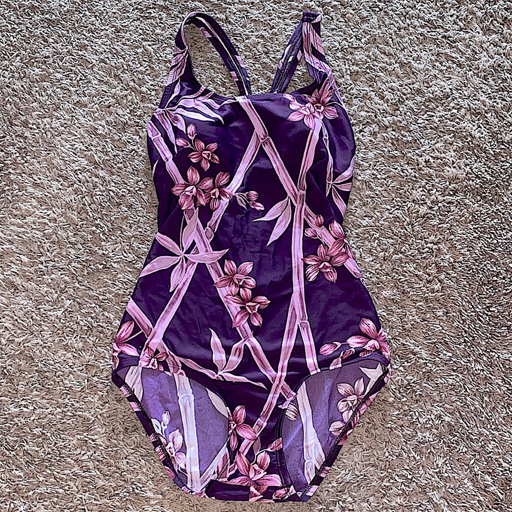 Speedo floral one piece swimsuit
